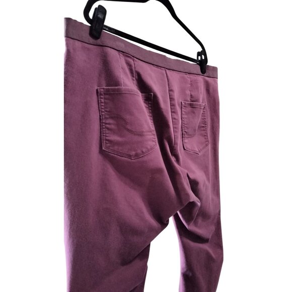 Signature By Levi Strauss & Co Modern Jegging Size 22 Wine Red Stretch Pants - Picture 6 of 11